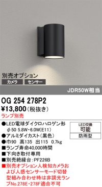 オーデリック　OG254278P2　エクステリア ポーチライト ランプ別売 LEDランプ 別売センサー対応 防雨型 黒色