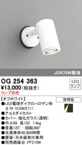 照明器具 オーデリック　OG254363　エクステリアスポットライト φ70LED電球ダイクロハロゲン形 電球色タイプ ランプ別売