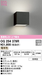 オーデリック　OG254379R　エクステリア ポーチライト LED一体型 電球色 上下配光 防雨型 ブラック