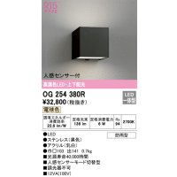 オーデリック　OG254380R　エクステリア ポーチライト LED一体型 電球色 上下配光 人感センサー付 防雨型 ブラック