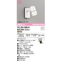 オーデリック　OG254566LR　エクステリア スポットライト LEDランプ 電球色 人感センサー付 防雨型 オフホワイト
