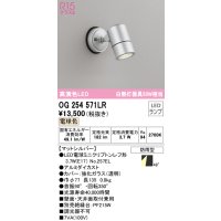 オーデリック　OG254571LR　エクステリア スポットライト LEDランプ 電球色 防雨型 マットシルバー
