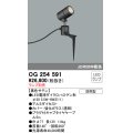 オーデリック　OG254591　エクステリアスポットライト LED 防雨型 黒色サテン ランプ別売