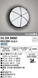 オーデリック　OG254596ND(ランプ別梱)　エクステリアポーチライト LED電球フラット形 昼白色 FCL30W相当