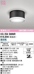 オーデリック OG254599NR(ランプ別梱) エクステリア ポーチライト LEDランプ 昼白色 高演色LED 防雨型 黒色
