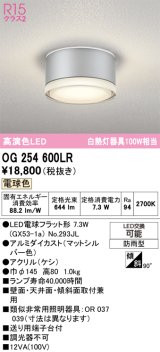 オーデリック OG254600LR(ランプ別梱) エクステリア ポーチライト LEDランプ 電球色 高演色LED 防雨型 マットシルバー