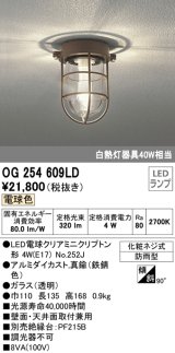 オーデリック　OG254609LD(ランプ別梱)　エクステリアポーチライト LED電球クリアミニクリプトン形 電球色 非調光