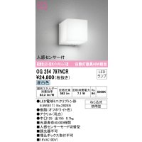 オーデリック　OG254797NCR(ランプ別梱)　エクステリア ポーチライト LEDランプ 昼白色 人感センサー付 防雨型 オフホワイト