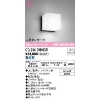 オーデリック　OG254799NCR(ランプ別梱)　エクステリア ポーチライト LEDランプ 昼白色 人感センサー付 防雨型 ブラック