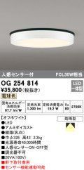 オーデリック　OG254814　エクステリアダウンライト LED一体型 人感センサON-OFF 電球色 オフホワイト 防雨型