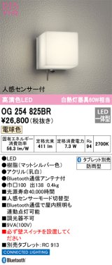 オーデリック　OG254825BR　エクステリア ポーチライト Bluetooth タブレット別売 LED一体型 電球色 人感センサー付 防雨型 マットシルバー