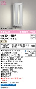 オーデリック　OG254848BR　エクステリア ポーチライト Bluetooth タブレット別売 LEDランプ 電球色 人感センサー付 防雨型 マットシルバー