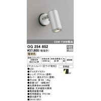 オーデリック　OG254852　エクステリアスポットライト LED一体型 電球色 φ88 長180 ワイド配光 防雨型 シルバー