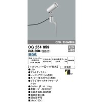 オーデリック　OG254859　エクステリアスポットライト LED一体型 昼白色 φ88 長180 ワイド配光 防雨型 シルバー