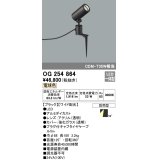 オーデリック　OG254864　エクステリアスポットライト LED一体型 電球色 φ88 長180 ワイド配光 防雨型 ブラック