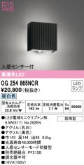オーデリック　OG254865NCR(ランプ別梱)　エクステリア ポーチライト LEDランプ 昼白色 人感センサー付 防雨型 ブラック