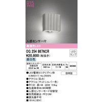 オーデリック　OG254867NCR(ランプ別梱)　エクステリア ポーチライト LEDランプ 昼白色 人感センサー付 防雨型 マットシルバー