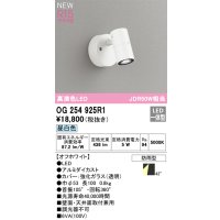 オーデリック OG254925R1 エクステリア スポットライト LED一体型 昼白色 高演色LED R15 防雨型 オフホワイト