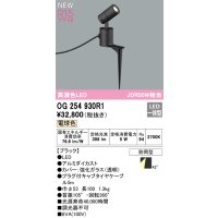 オーデリック OG254930R1 エクステリア スポットライト LED一体型 電球色 高演色LED R15 防雨型 ブラック