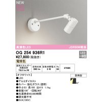 オーデリック OG254936R1 エクステリア スポットライト LED一体型 電球色 高演色LED R15 防雨型 オフホワイト