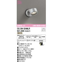 オーデリック　OG264024MLR(ランプ別梱)　エクステリア スポットライト LEDランプ 電球色 防雨型 マットシルバー