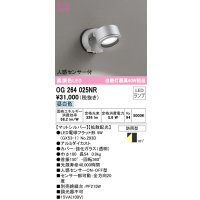 オーデリック　OG264025NR(ランプ別梱)　エクステリア スポットライト LEDランプ 昼白色 人感センサー付 防雨型 マットシルバー