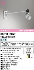 オーデリック　OG264050NR(ランプ別梱)　エクステリア スポットライト LEDランプ 昼白色 防雨型 マットシルバー