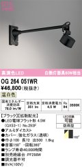 オーデリック　OG264051WR(ランプ別梱)　エクステリア スポットライト LEDランプ 温白色 防雨型 ブラック