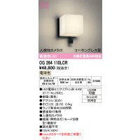 オーデリック OG264110LCR(ランプ別梱) エクステリア ポーチライト LEDランプ 電球色 高演色LED 人検知カメラ付 防水パッキンレス型 防雨型 黒色