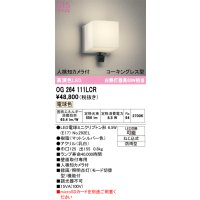 オーデリック OG264111LCR(ランプ別梱) エクステリア ポーチライト LEDランプ 電球色 高演色LED 人検知カメラ付 防水パッキンレス型 防雨型 マットシルバー