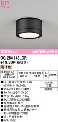 オーデリック OG264143LCR(ランプ別梱) エクステリア ポーチライト LEDランプ 電球色 高演色LED 防雨型 黒色