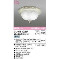 オーデリック　OL011103NR(ランプ別梱)　シーリングライト 非調光 LEDランプ 昼白色 アイボリー