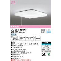 オーデリック　OL251409NR　シーリングライト 6畳 調光 リモコン別売 LED一体型 昼白色