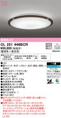 オーデリック　OL251446BCR　シーリングライト 8畳 調光 調色 Bluetooth リモコン別売 LED一体型 電球色〜昼光色 エボニーブラウン [♭]