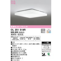 オーデリック　OL251519R　シーリングライト 14畳 調光 調色 リモコン付属 LED一体型 電球色〜昼光色 [♭]
