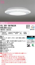 オーデリック　OL251597BCR　シーリングライト 12畳 調光 調色 Bluetooth リモコン別売 LED一体型 電球色〜昼光色 [♭]