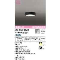 オーデリック　OL251774R　シーリングライト 非調光 LED一体型 昼白色 ブラック