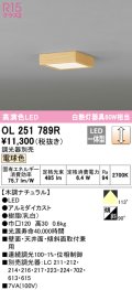 オーデリック OL251789R シーリングライト 調光 調光器別売 和風 LED一体型 電球色 木調ナチュラル