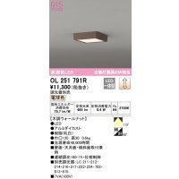 オーデリック　OL251791R　シーリングライト 調光 調光器別売 和風 LED一体型 電球色 木調ウォールナット