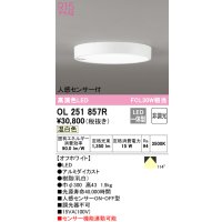 【納期未定】オーデリック　OL251857R　シーリングライト 非調光 LED一体型 温白色 人感センサー付 オフホワイト