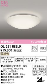 オーデリック　OL291089LR(ランプ別梱)　シーリングライト 非調光 LEDランプ 電球色 ￡