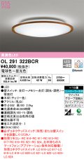 オーデリック　OL291322BCR　シーリングライト 10畳 調光 調色 Bluetooth リモコン別売 LED一体型 電球色〜昼光色 チェリー [♭]