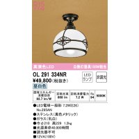 オーデリック　OL291334NR(ランプ別梱)　シーリングライト 非調光 和風 LEDランプ 昼白色 ブラック
