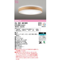 オーデリック　OL291481BR　シーリングライト 10畳 調光 調色 Bluetooth コントローラー別売 LED一体型 電球色〜昼光色 クリア