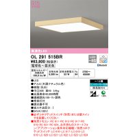 オーデリック　OL291515BR　シーリングライト 12畳 調光 調色 Bluetooth コントローラー別売 LED一体型 電球色〜昼光色 木調ナチュラル