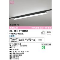 オーデリック　OL291570R1C(LED光源ユニット別梱)　ベースライト 非調光 LEDユニット交換型 白色 レール取付型 ブラック