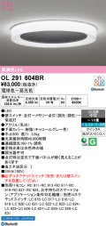 オーデリック OL291604BR シーリングライト 10畳 調光調色 Bluetooth リモコン別売 LED一体型 高演色LED チャコールグレー