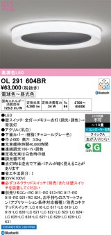 オーデリック OL291604BR シーリングライト 10畳 調光調色 Bluetooth リモコン別売 LED一体型 高演色LED チャコールグレー