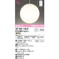オーデリック　OP034119LR(ランプ別梱)　ペンダントライト 非調光 LEDランプ 電球色 フレンジタイプ