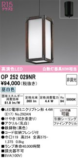 オーデリック　OP252029NR(ランプ別梱)　ペンダントライト 非調光 和風 LEDランプ 昼白色 フレンジタイプ 拭き漆